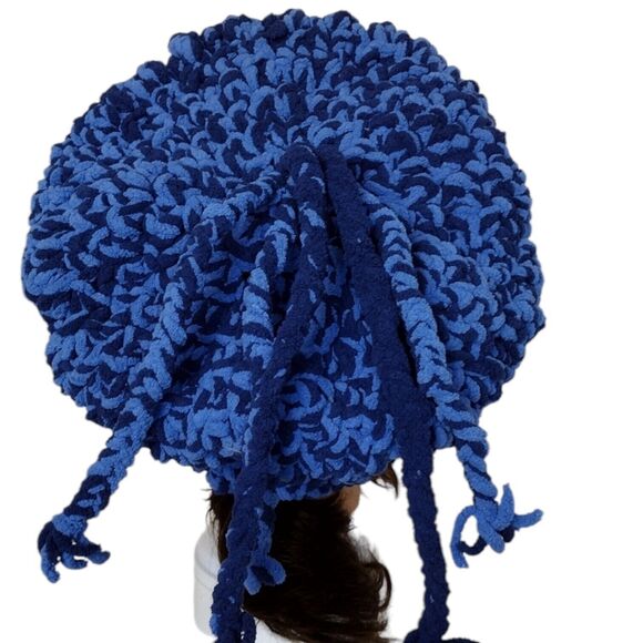 Slouchy, Beret Type Hat OOAK Handmade Crochet Free Hand Women's One Size - Picture 12 of 14